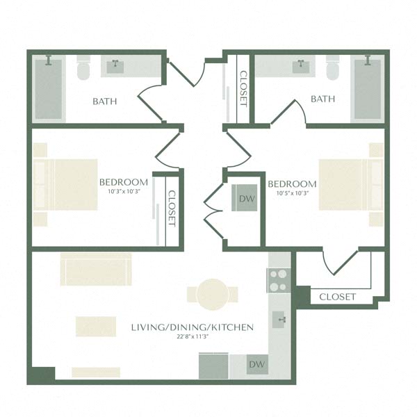 Floor plan layout diagram for B4